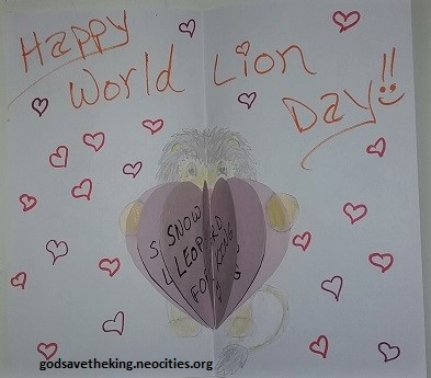 World Lion Day card love