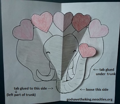 elephant pop-up card example