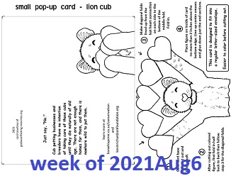 wildlife pop-up card