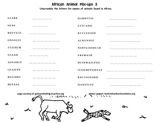 African Animal Word Mix-ups